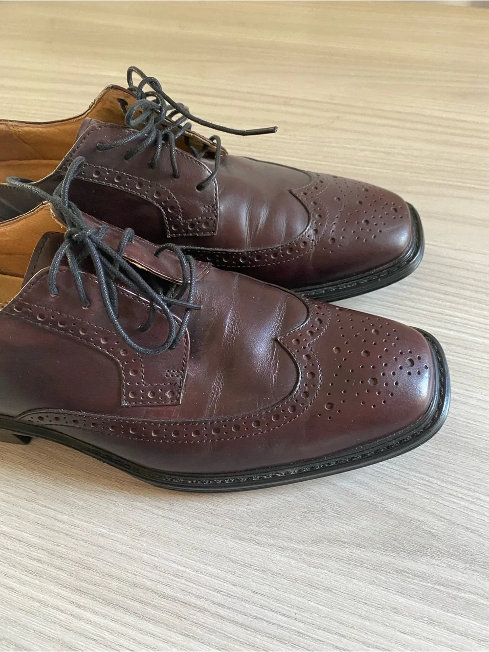 Rockport Brown Leather Wingtip Dress Shoes